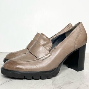Paul Green Nina Antelope Leather Loafer Pump 10 1/2